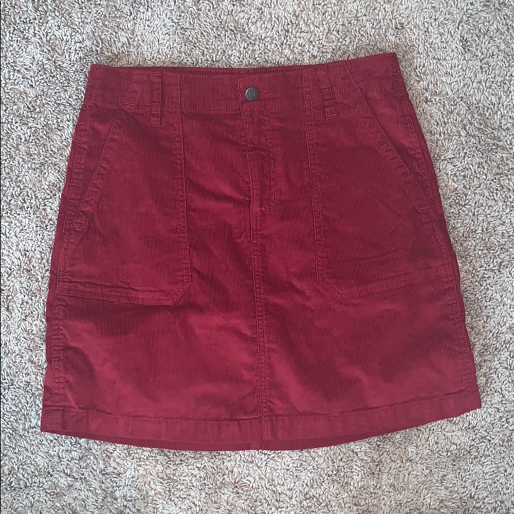 Red burgundy skirt